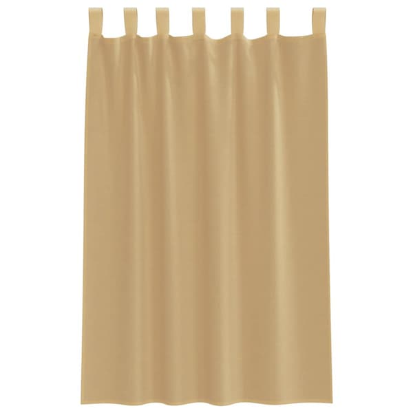 Voile gardiner med stångfickor 2 st sand
