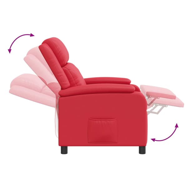 Recliner Röd Konstläder