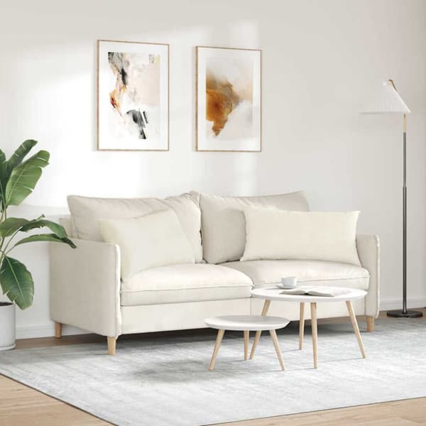 Sofakuddar 2 pcs Kräm 80 x 40 cm Kordread tyg