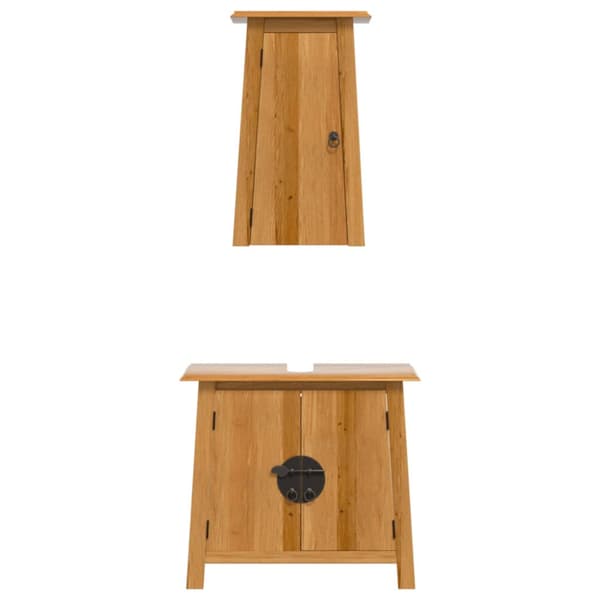 Badrumsmöbler 2 delar massiv furu