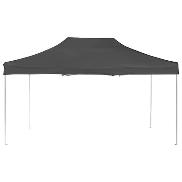 Hopfällbart partytält aluminium 4,5x3 m antracit