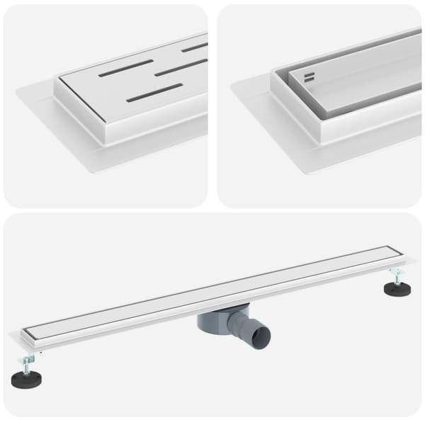 Duschavlopp 2-i-1 med 360° Siphon Silver 90 cm