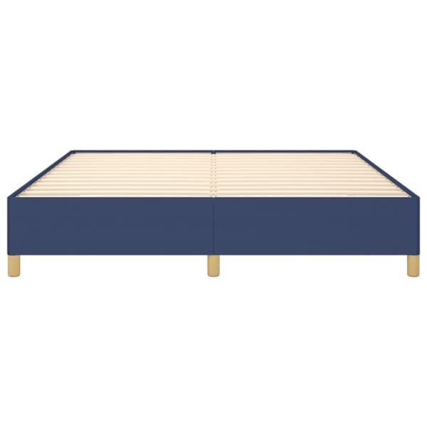 Boxspring-sängram blå 180x200 cm tyg