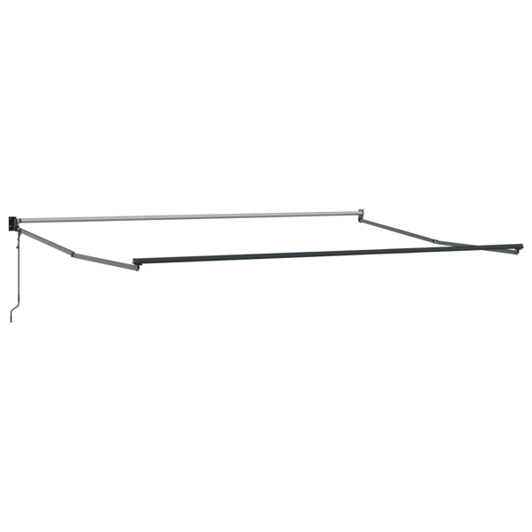 Utfällbar markis Röd och Vit 450 × 300 cm