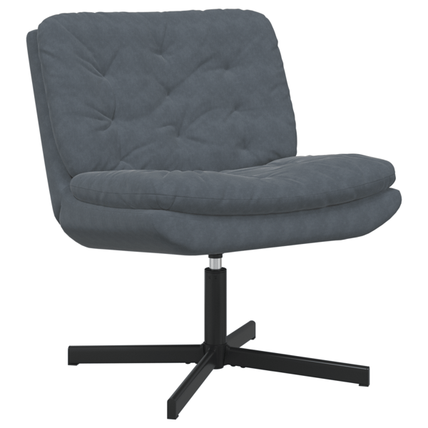 Svängbar Avkopplingsstol Mörkgrå 63 x 75 x 76 cm Sammet