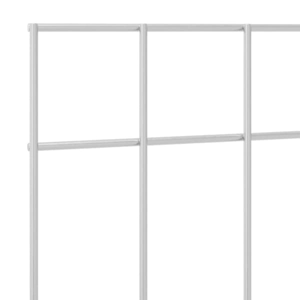 Trädgårdsstängselpanel 48 pcs Galvaniserat stål Silver
