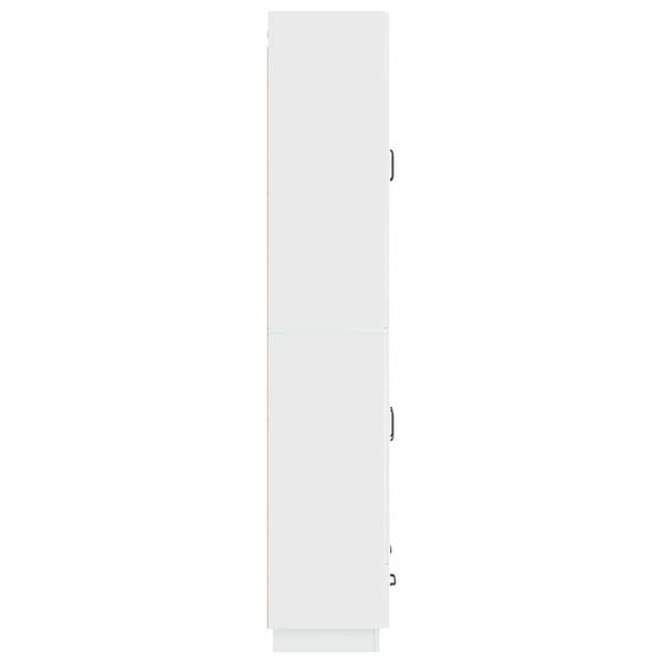 Skåpset 2 pcs Vit högglans Konstruerat trä