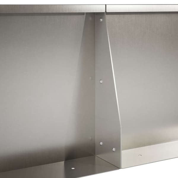 Stödvägg 2 st 50 x 50 x 40 cm Rostfritt stål Silver