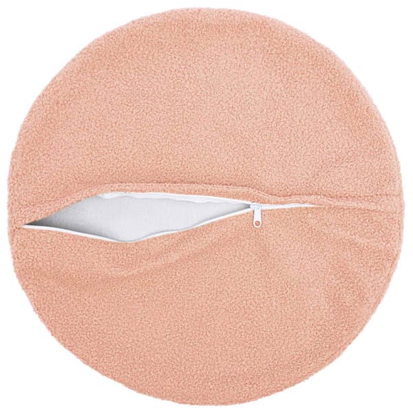 Kuddöverdrag 2 st HEERLEN Rosa Ø 40 cm Bouclé
