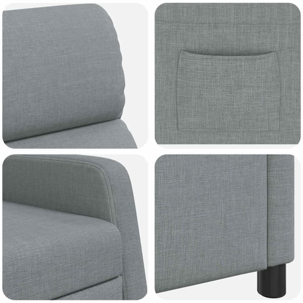 Recliner Ljusgrå Tyg