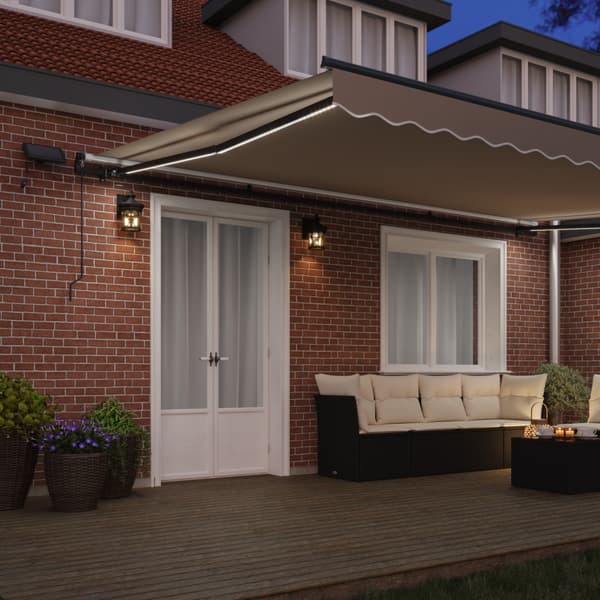 Utfällbar markis Beige 500 ×350 cm tyg