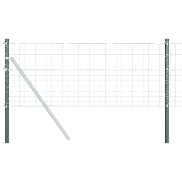 Stängselstolpe 12 pcs Grön 70 cm Pulverlackerad stål