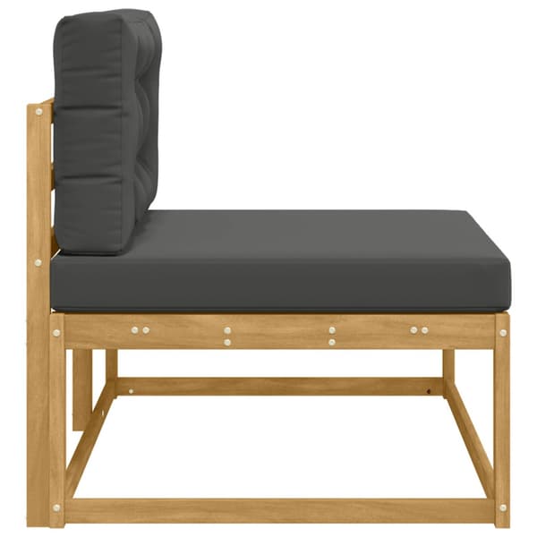 Modulsoffa utomhus med kudde Vit 115 x 83 x 73 cm Polyester