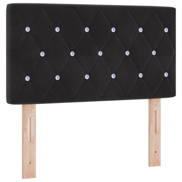 Huvudgavel Svart 80 cm Sammet