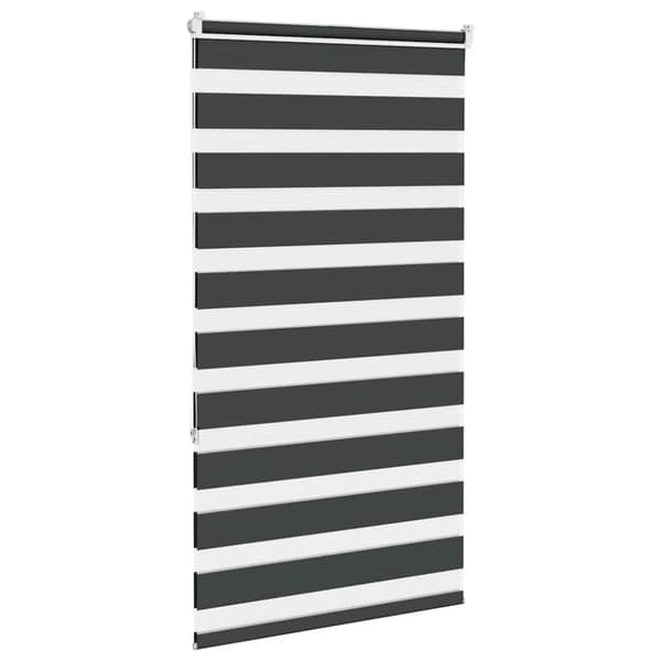 Rullgardin zebra svart 85x150 cm tyg bredd 80,9 cm polyester