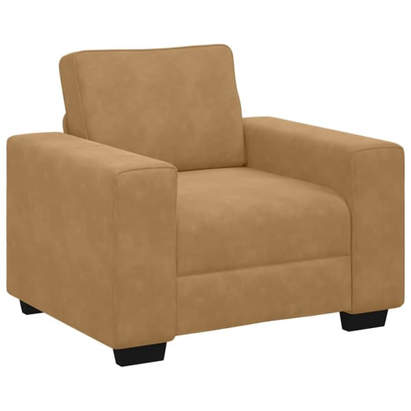 Soffstol brun 100x77x82 cm sammet