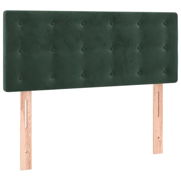 Ramsäng med madrass mörkgrön 120x190 cm sammet