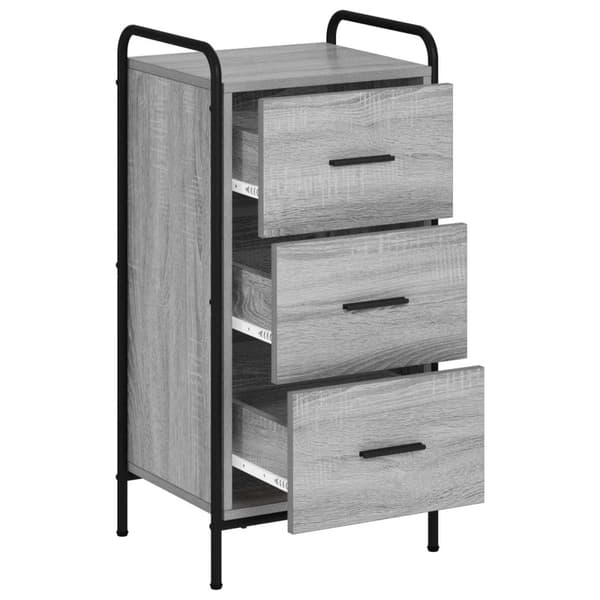 Sideboard Grå Sonoma 97 x 33 x 81 cm Konstruerat trä
