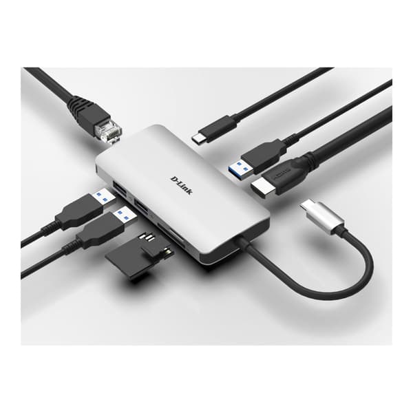 D-Link DUB-M810 - dockningsstation - USB-C / Thunderbolt 3 - HDMI - 1GbE
