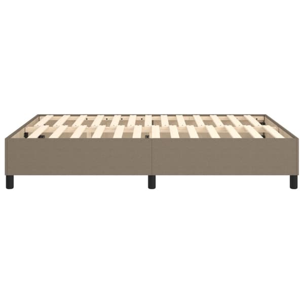 Boxspring-sängram taupe 140x200 cm tyg
