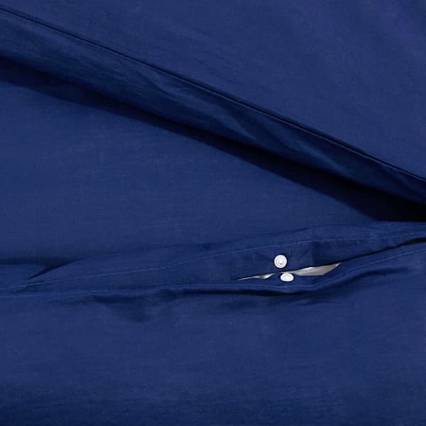 Bäddset marinblå 140x200 cm lätt mikrofiber
