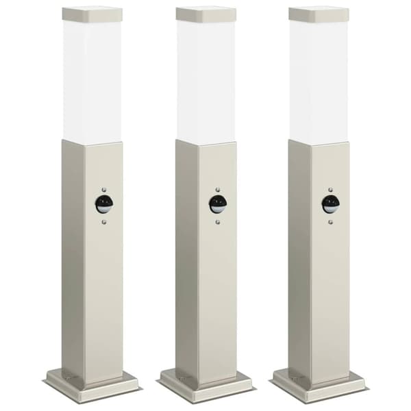 Pollare med sensor 3 st 50 cm rostfritt stål IP44