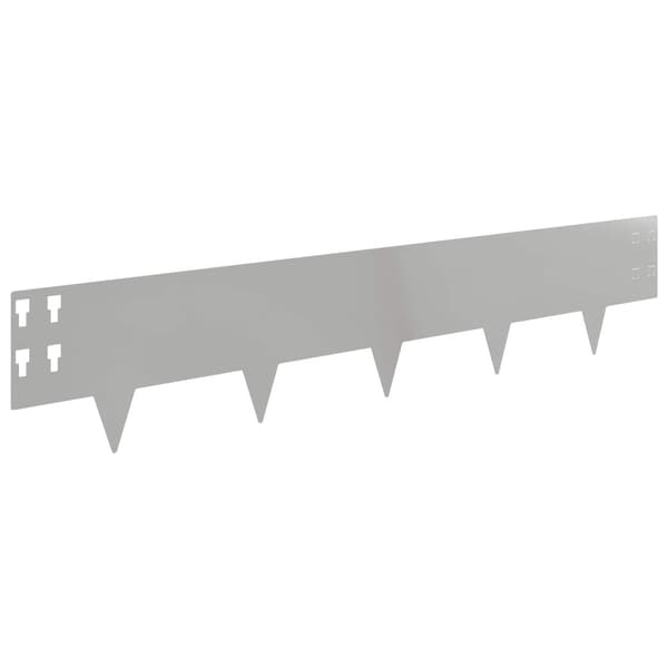 Kant för gräsmatta 30 pcs 100 x 20 cm Stål Silver