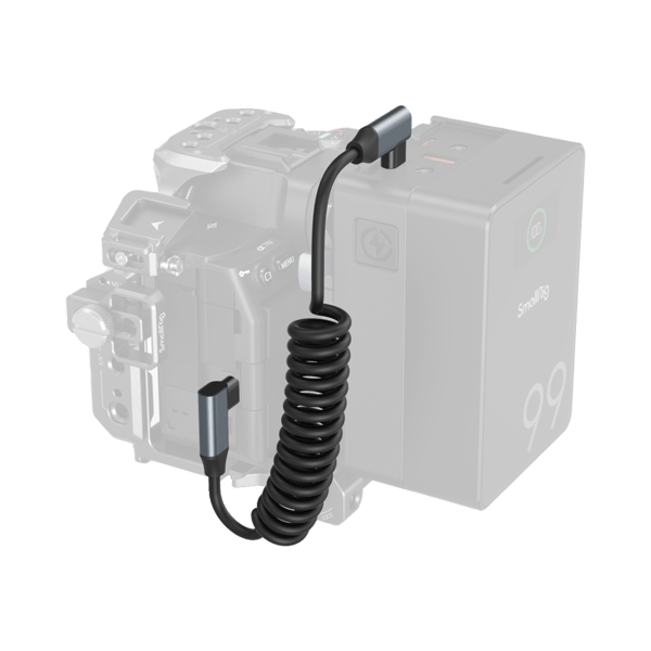 SmallRig 4793 USB-C Angled to USB-C Angled Coiled Data Cable