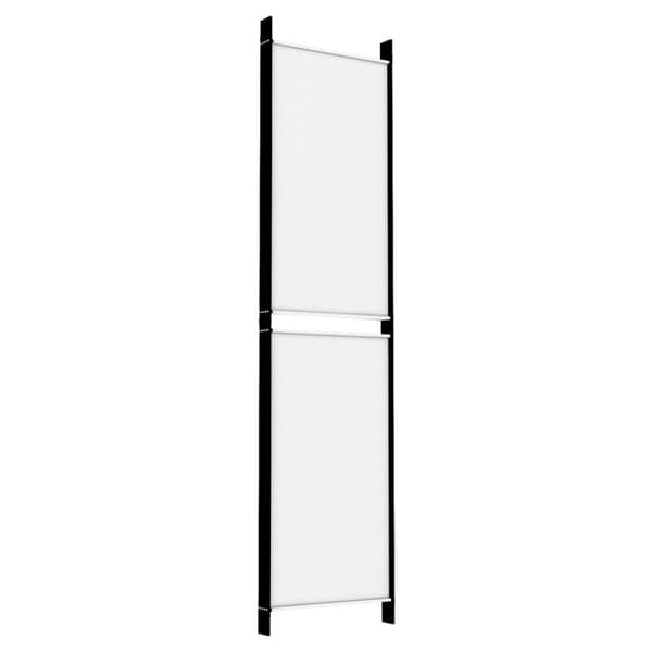 Rumsavdelare 5 paneler vit 250x200 cm tyg