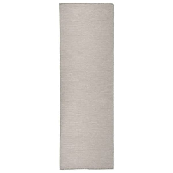 Utomhusmatta plattvävd 80x250 cm ljusgrå