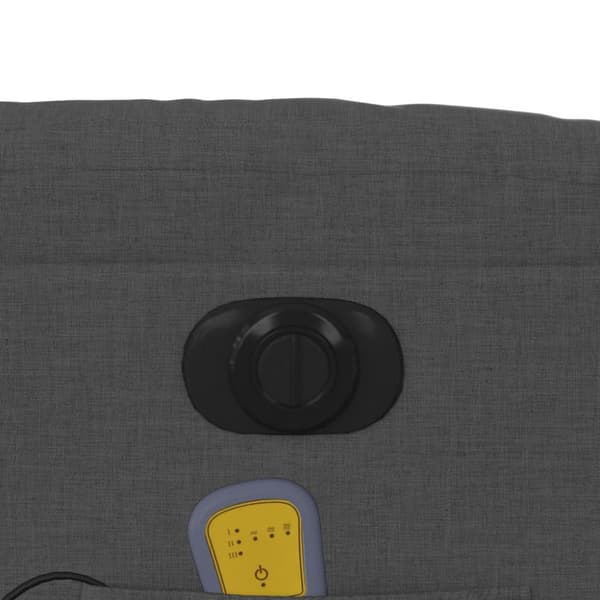 Elektrisk massagefåtölj mörkgrå tyg