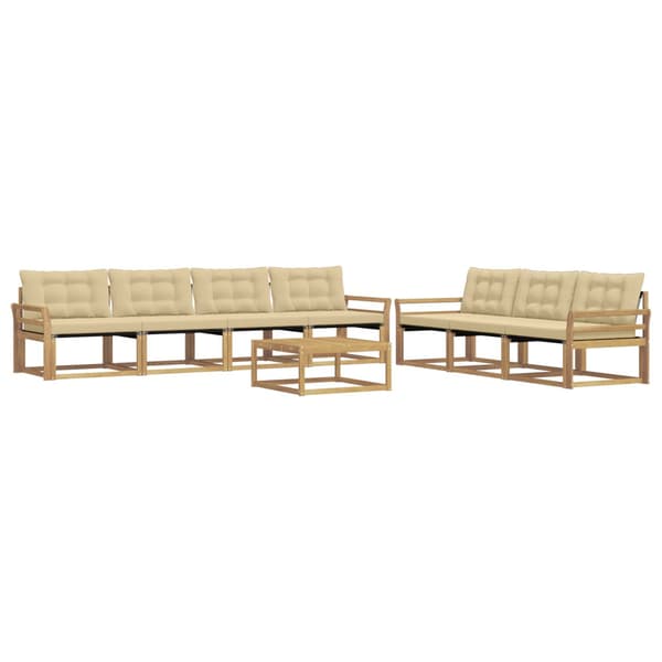 Utomhussoffset 8 pcs Vit och Beige