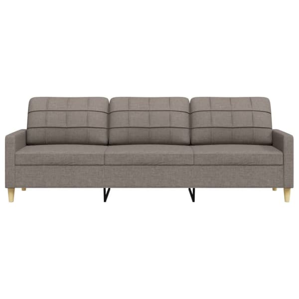 3-sitssoffa taupe 210 cm tyg