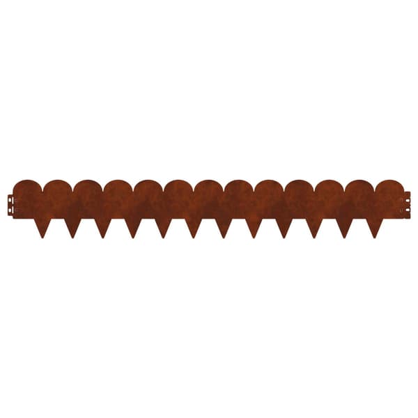 Kant för gräsmatta 20 pcs 103 x 15 cm Stål Rostig