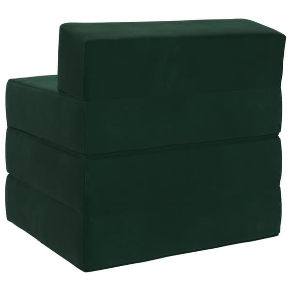 Fällbar Soffbed Mörkgrön 200 x 70 x 15 cm Sammet