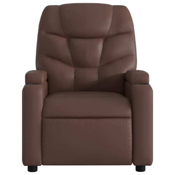 Reclinerfåtölj brun konstläder