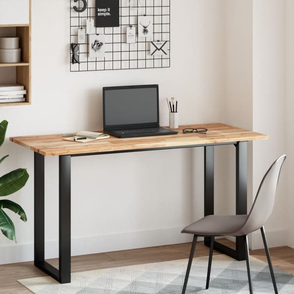 Bordsskiva rektangulär 140x60x2 cm massivt akaciaträ