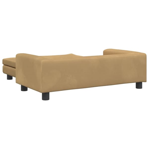 Hundbädd med förlängning brun 100x50x30 cm sammet