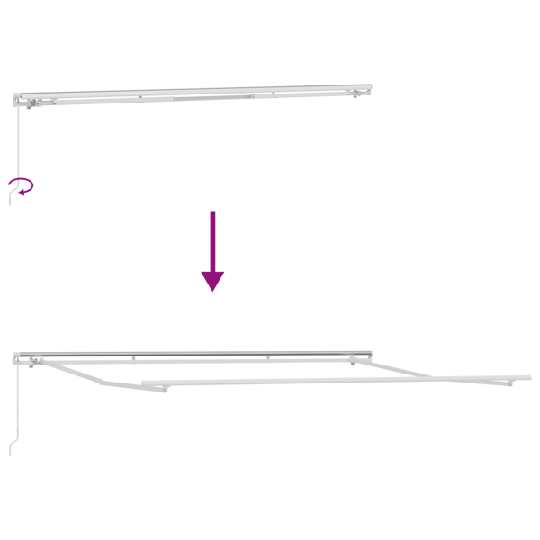 Utfällbar markis Flerfärgsdesign 450 × 300 cm