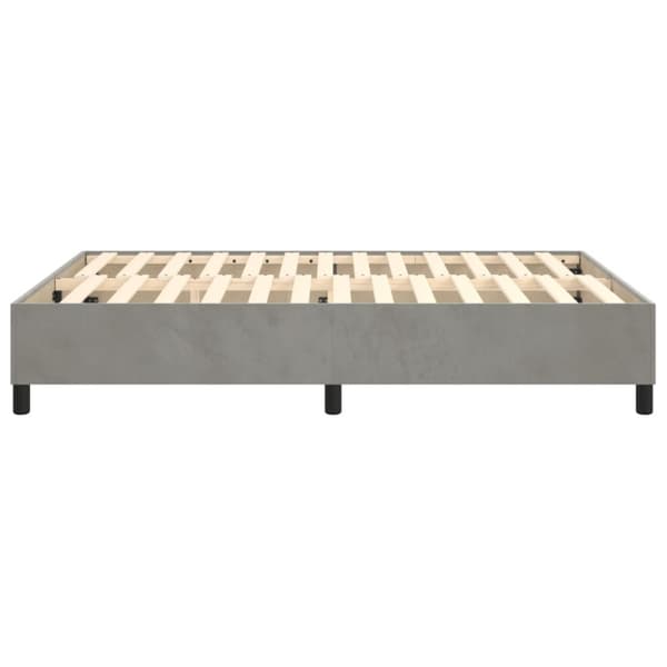 Boxspring-sängram ljusgrå 140x200 cm sammet