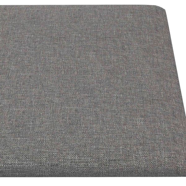 Väggsänggavel 12 pcs Ljusgrå 60 x 30 cm tyg