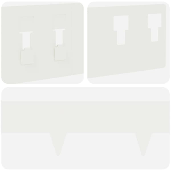 Kant för gräsmatta 30 pcs 100 x 12 cm Stål Vit