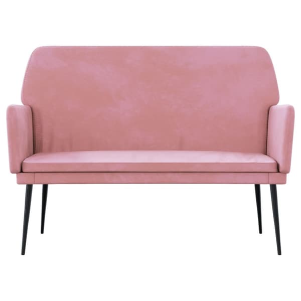Bänk rosa 108x79x79 cm sammet