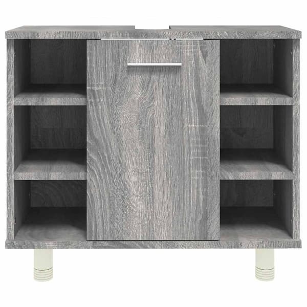 Badrumsskåp grå sonoma 60x32x53,5 cm konstruerat trä