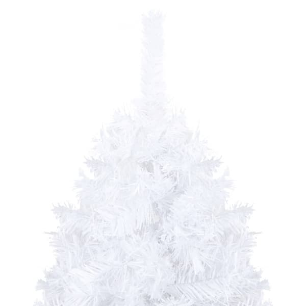 Plastgran med tjocka grenar vit 150 cm PVC