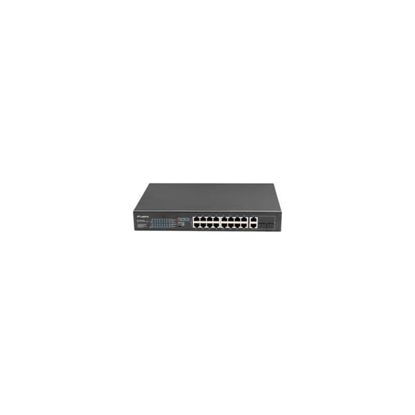 Lanberg RSFE-16P-2C-250 - switch - 16 portar - ohanterad - rackmonterbar