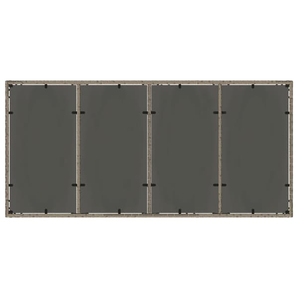 Trädgårdsmöbelset 7 pcs Grå konstrotting