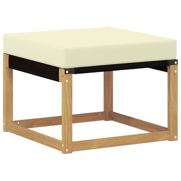 Utomhussoffset med kudde 8 pcs Vit och grädde