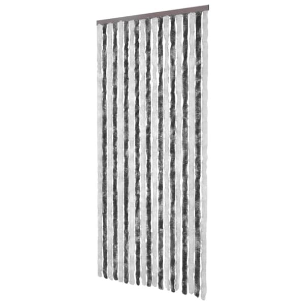 Insektsdraperi grå och vit 90x200 cm chenille