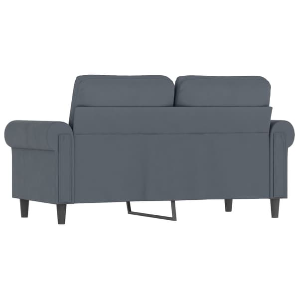 2-sitssoffa mörkgrå 120 cm sammet